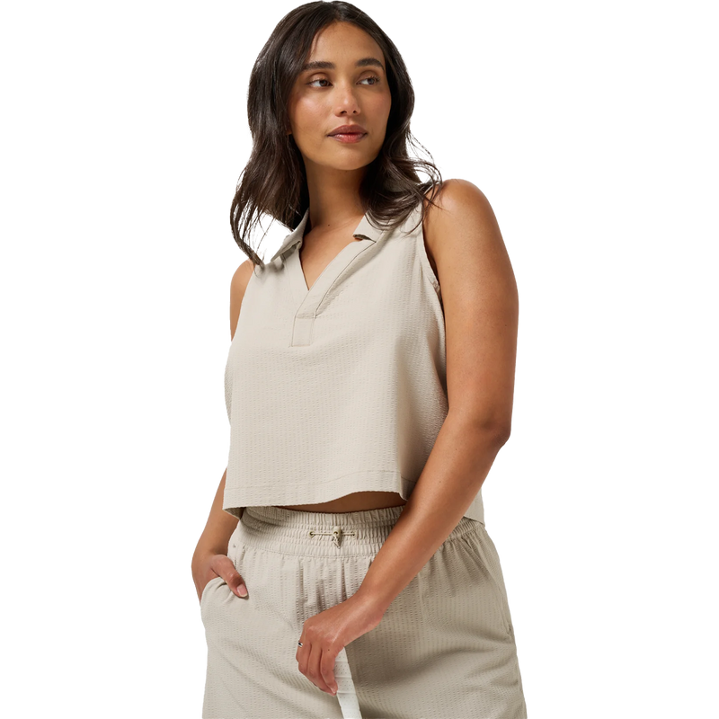 Women's Timeless Sleeveless Polo, TravisMathew Women's Timeless Sleeveless Polo Front