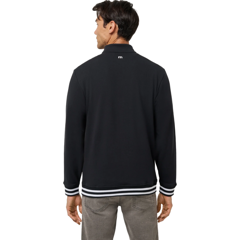 Happier Hour 1/4 Zip, TravisMathew Happier Hour 1/4 Zip in Black back