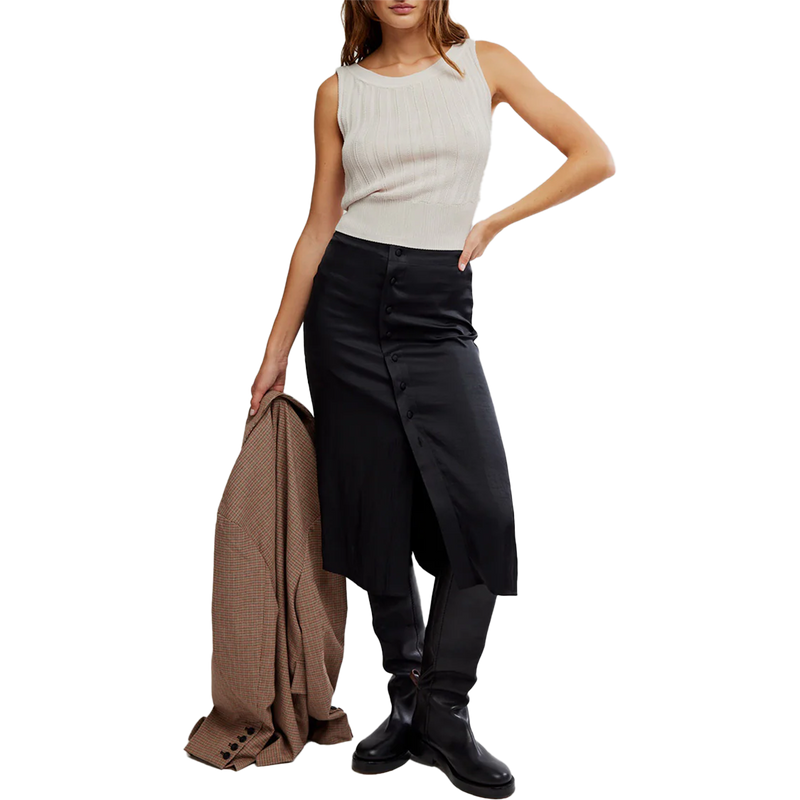 Free People Women's Reese Sweater Tank in 1020-Champagne Dreams front