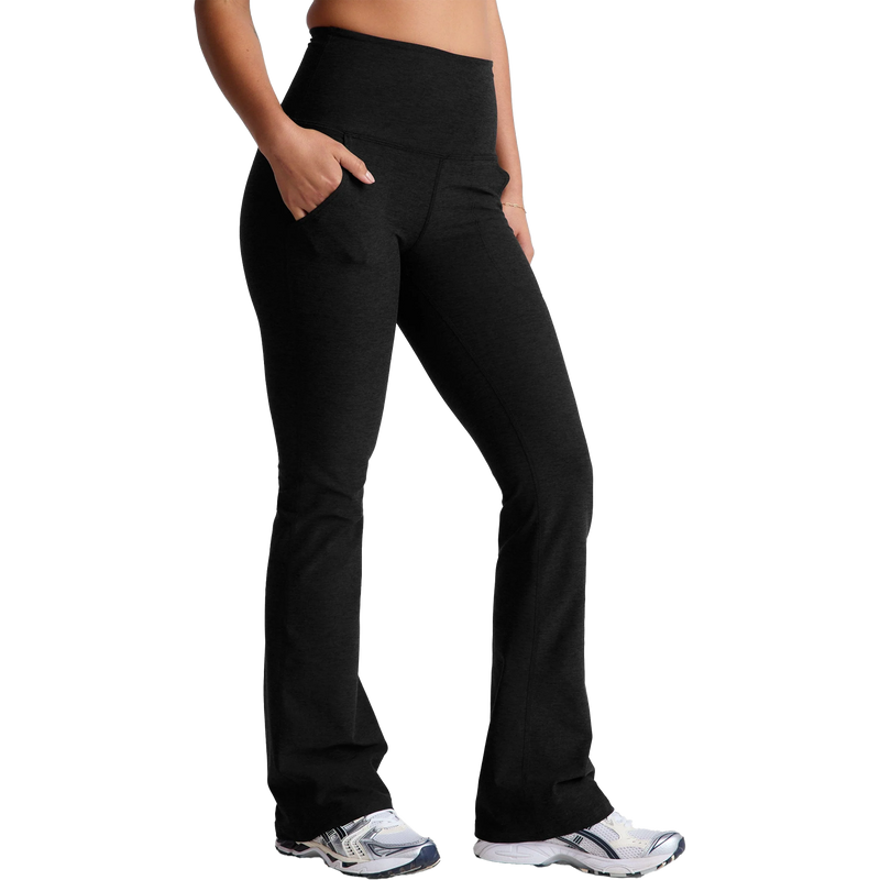 Women's Spacedye High Waisted Practice Pocket Pant, Beyond Yoga Women's Spacedye Keep Pace Pocket Short 3/4 Front