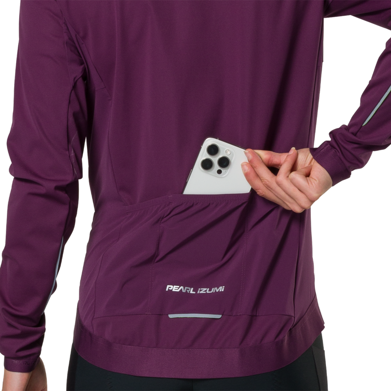 Women's Attack Hybrid Jacket, Pearl Izumi Women's Attack Hybrid Jacket back pocket
