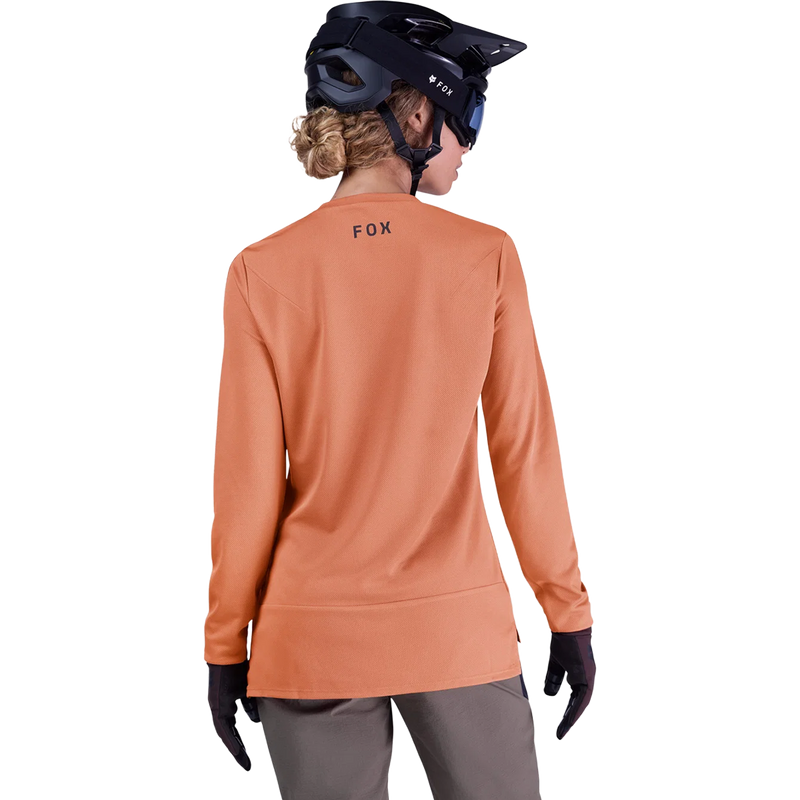 Women's Ranger Long Sleeve Jersey, Fox Head Women's Ranger Long Sleeve Jersey back on model