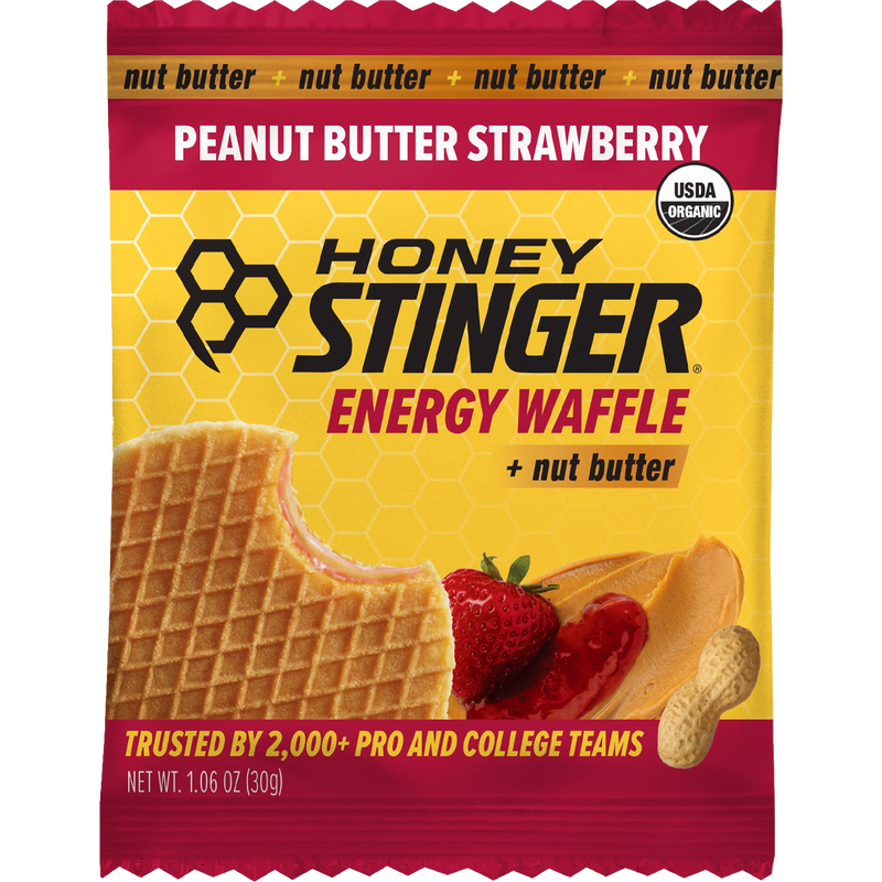 Honey Stinger Organic Peanut Butter Energy Waffles Single Packet Peanut Butter Strawberry