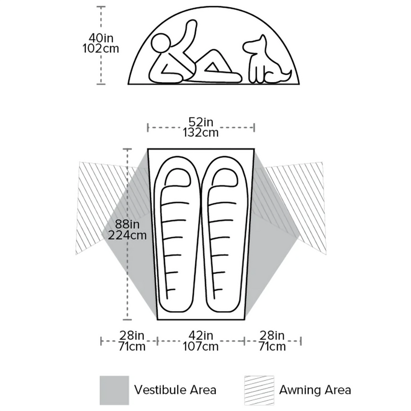 Copper Spur UL2, Big Agnes Copper Spur UL2 in Tangelo specifications