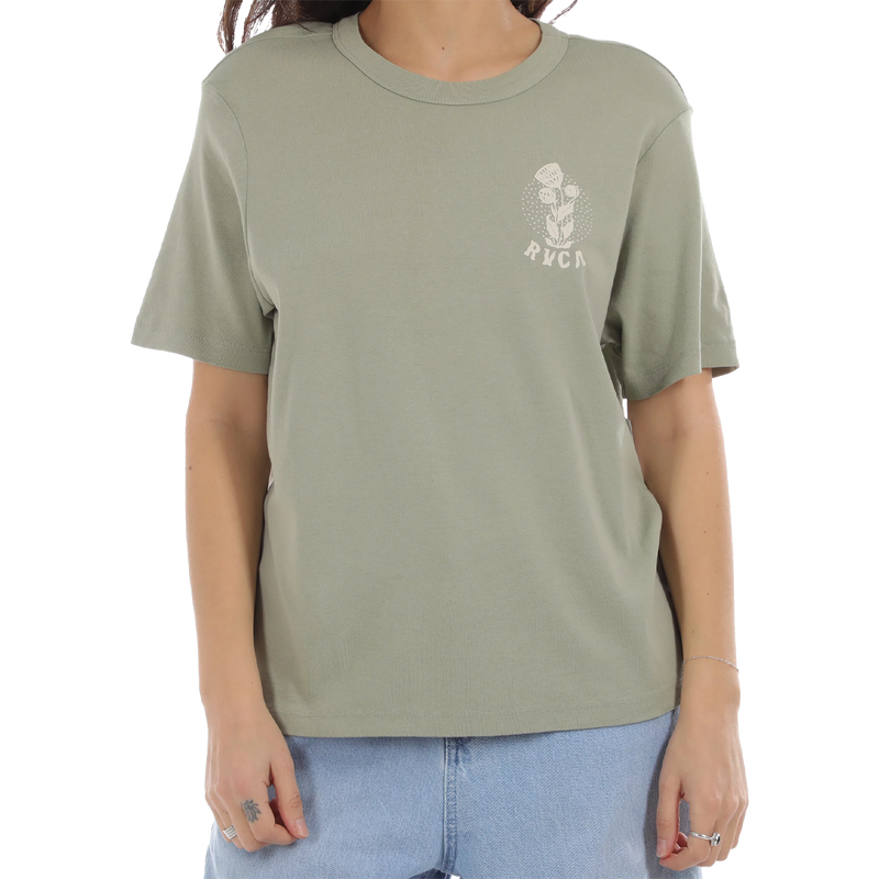 Women's Daily Tee, RVCA Women's Daily Tee in Green Tea Front