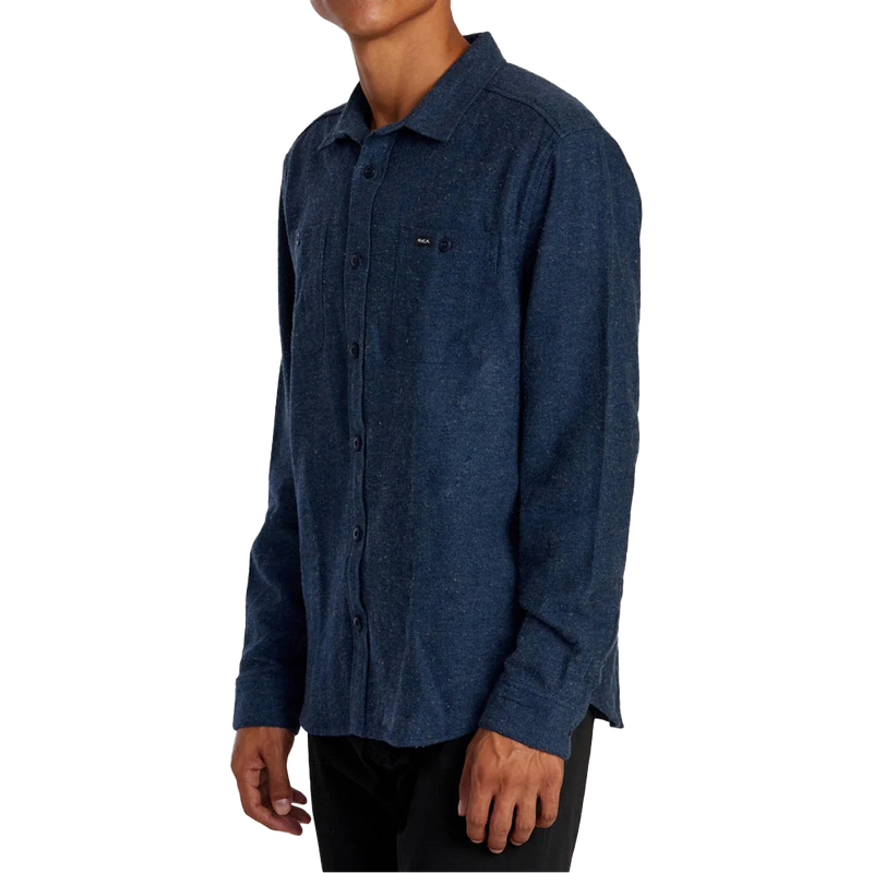 Men's Harvest Neps Flannel, RVCA Men's Harvest Neps Flannel 3/4 Front