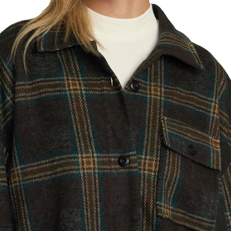 Women's Polar Bridie Shacket, RVCA Women's Polar Bridie Shacket Chest Pocket