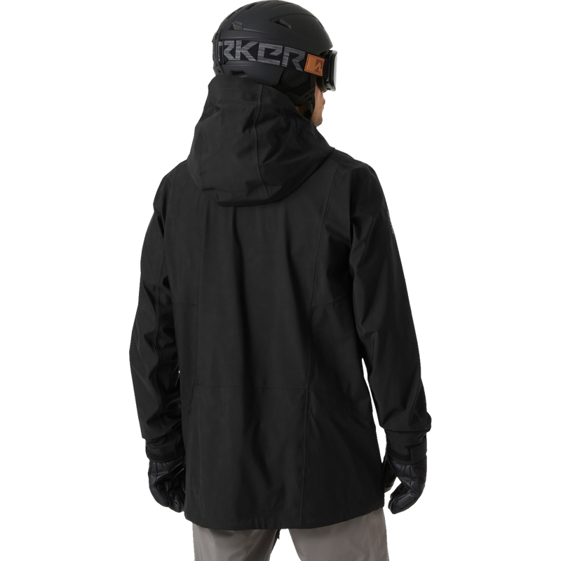 Men's Alpha Long Shell Jacket, Helly Hansen Men's Alpha Long Shell Jacket back on model