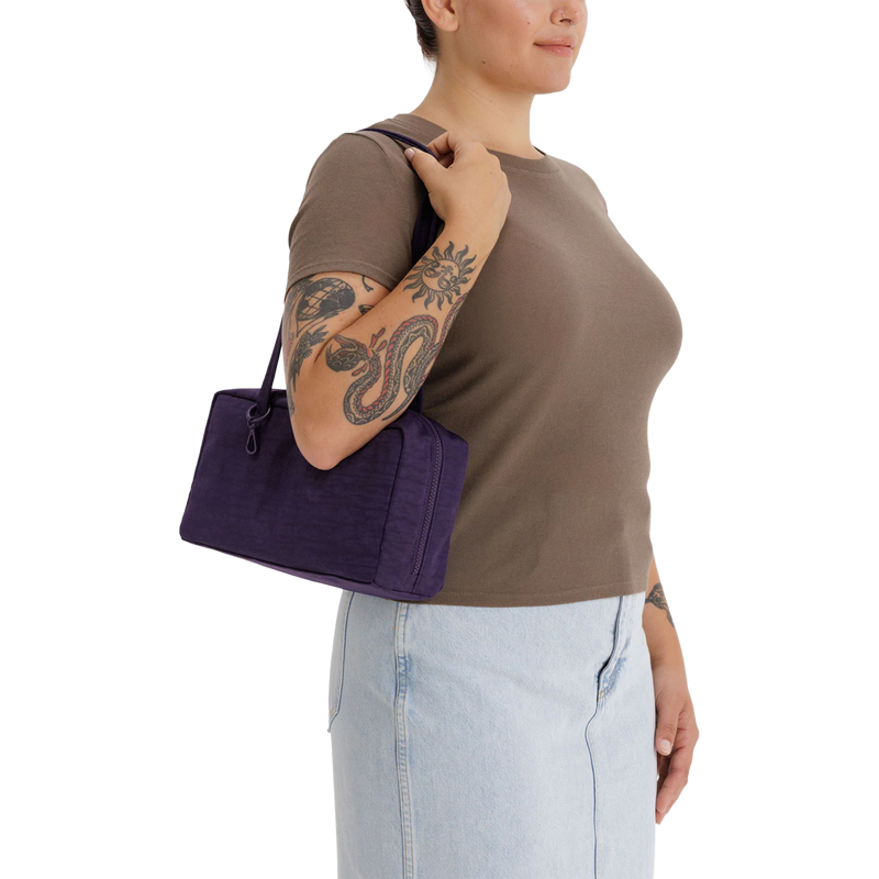 Nylon Bowler Bag, BAGGU Nylon Bowler Bag on model shoulder