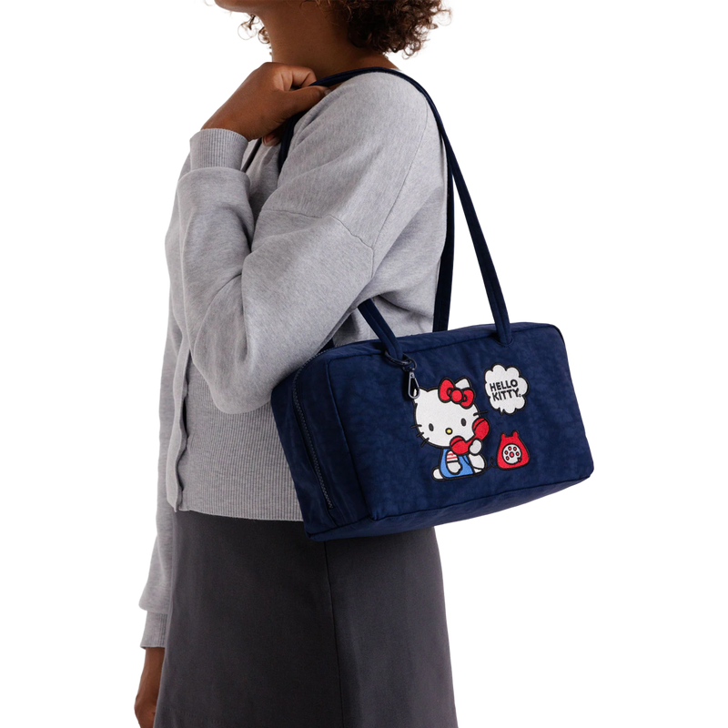 Hello Kitty Nylon Bowler Bag, BAGGU Hello Kitty Nylon Bowler Bag on model