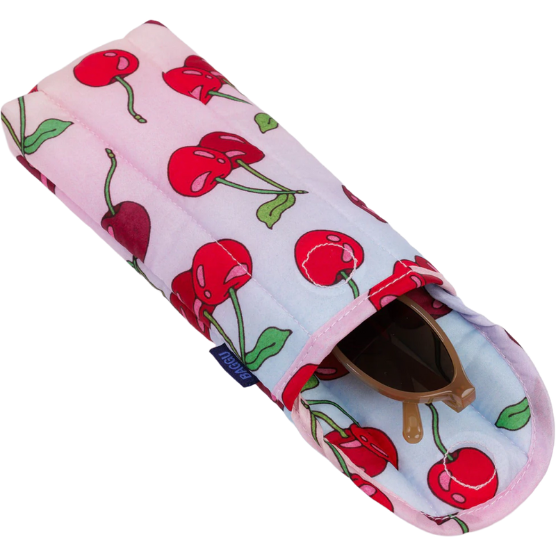 Puffy Glasses Sleeve, BAGGU Puffy Glasses Sleeve open with glasses