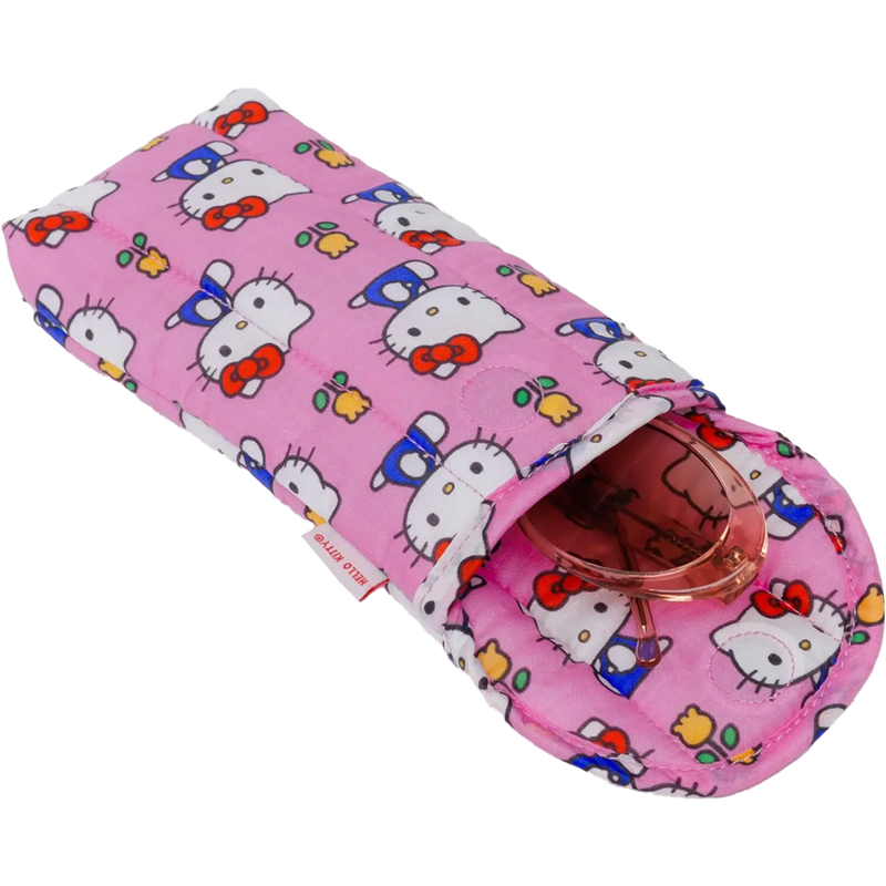 Hello Kitty Puffy Glasses Sleeve, BAGGU Puffy Glasses Sleeve Open