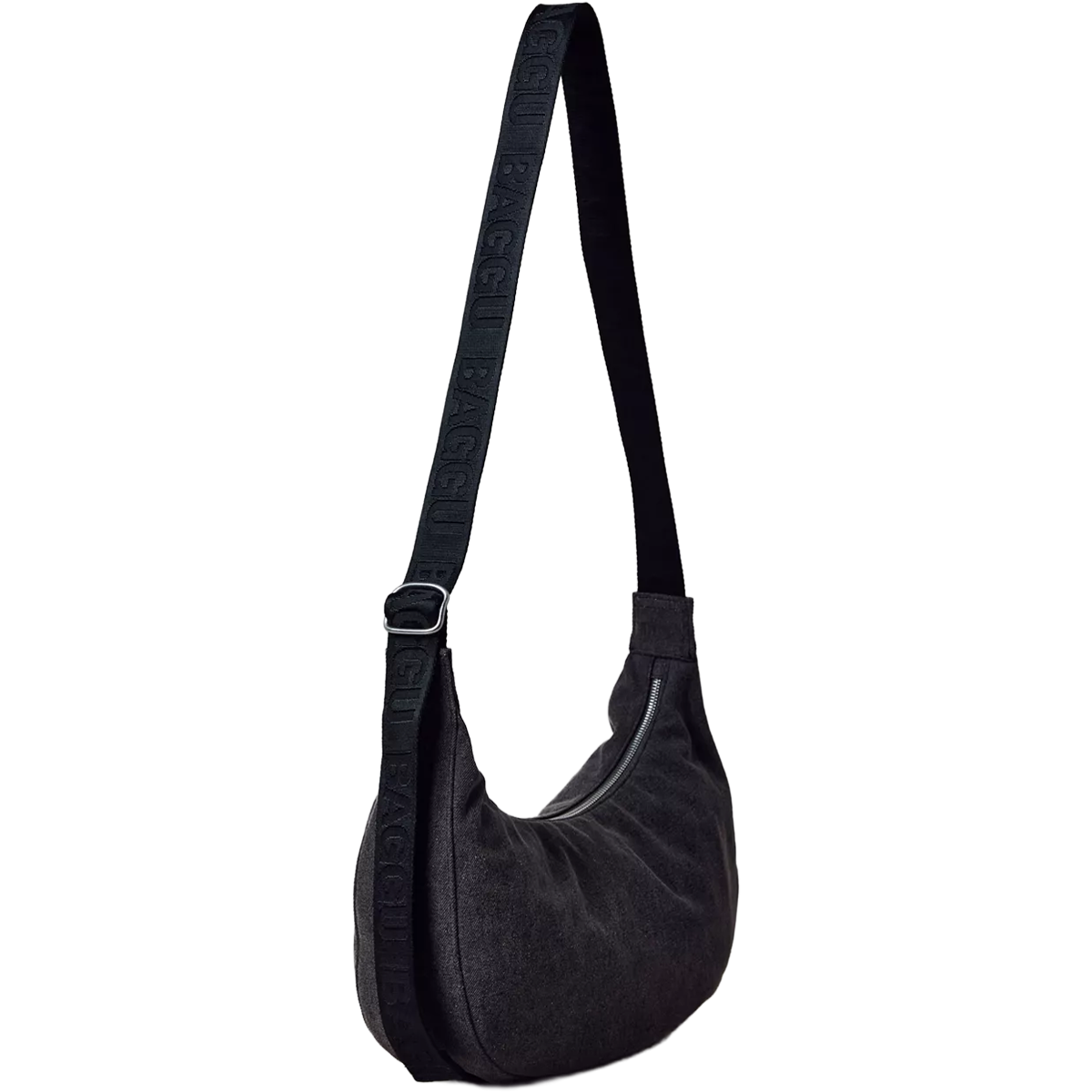 Medium Denim Crescent Bag alternate view
