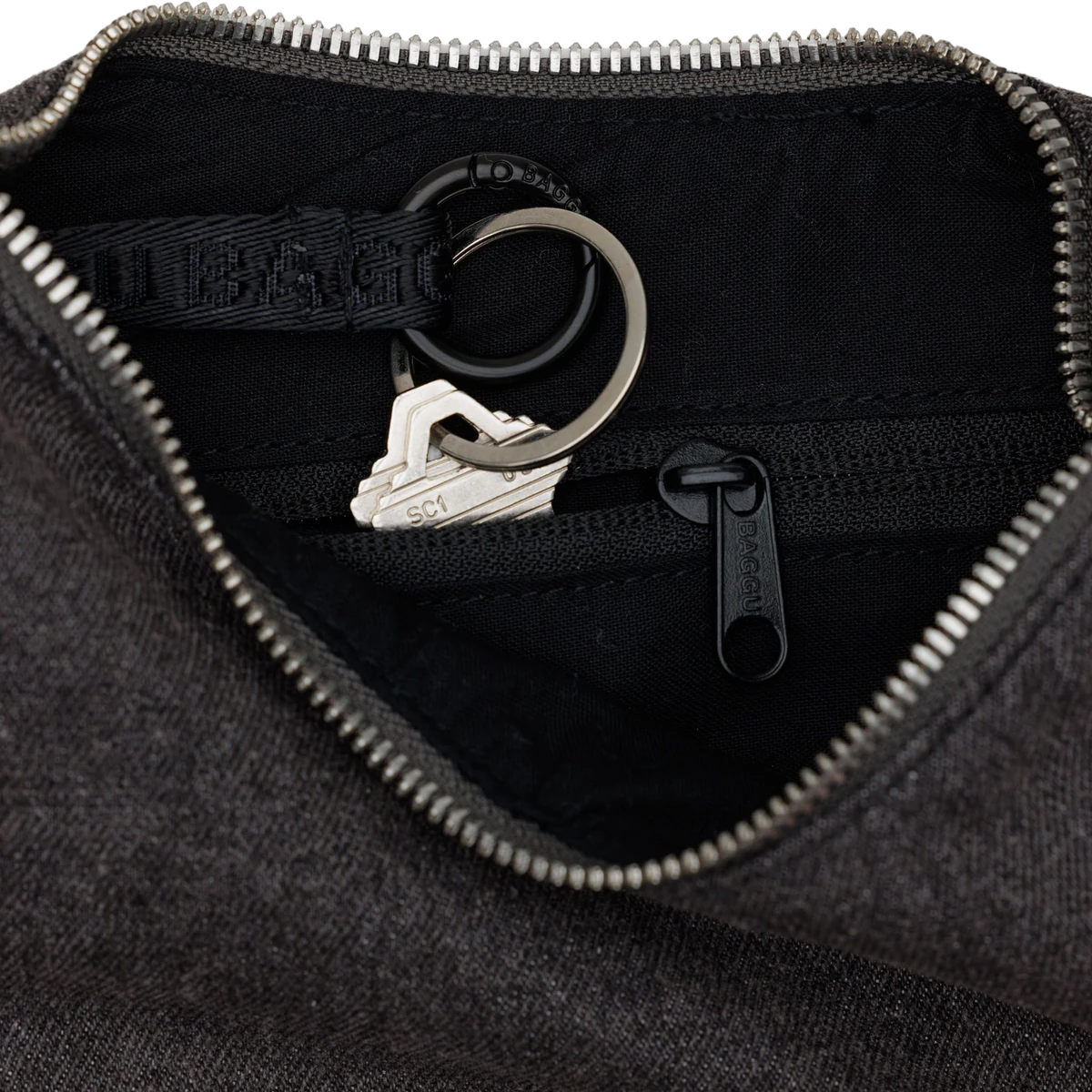 Small Denim Crescent Bag alternate view