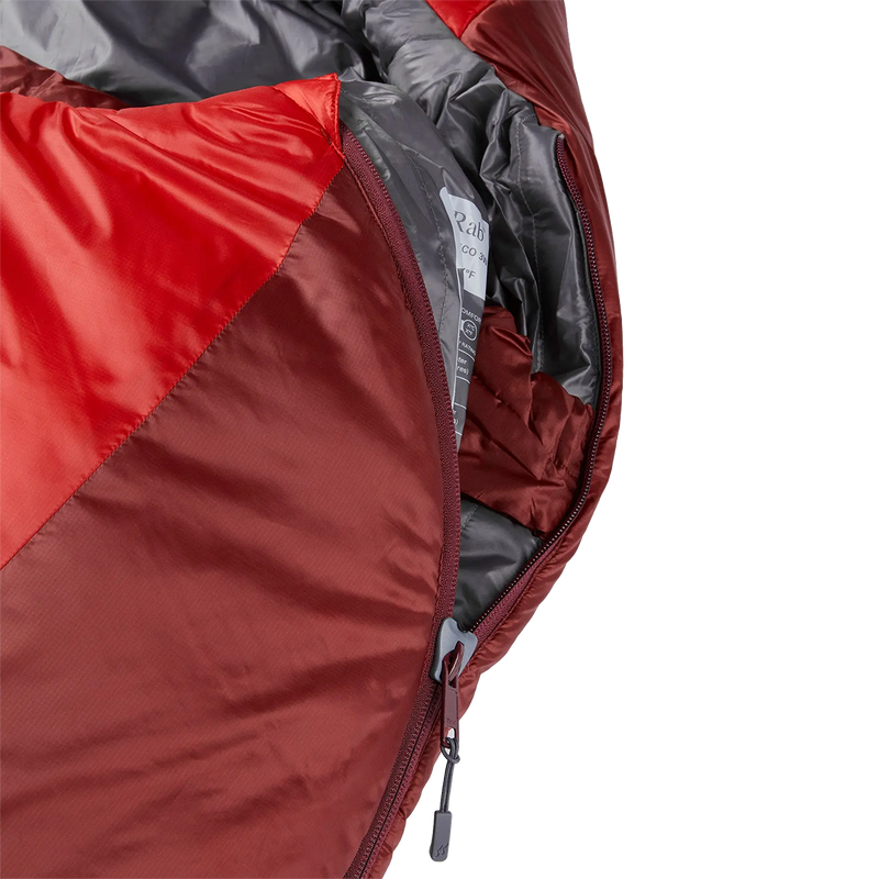 Women's Solar Eco 3, Rab Women's Solar Eco 3 in Ascent Red zipper