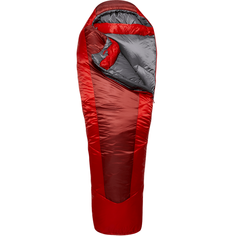 Solar Eco 3 Regular, Rab Solar Eco 3 in Oxblood Red unzipped