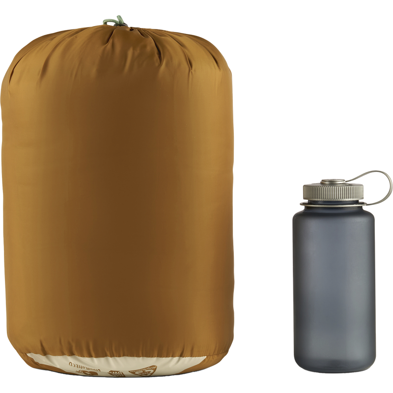 Youth Mistral Kids 20, Kelty Mistral Kids 20 in Woodthrush in stuff sack comparison with water bottle