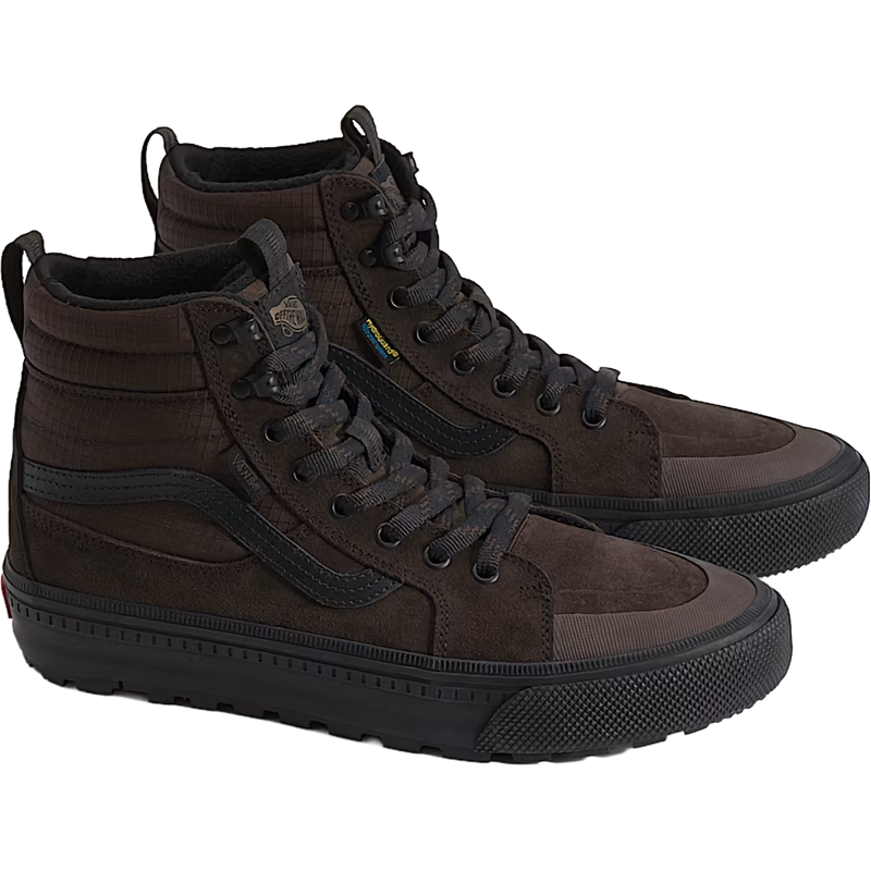 Men's MTE Sk8-Hi Waterproof Insulated, Vans Men's MTE Sk8-Hi Waterproof Insulated in 3NI Ripstop Demitasse pair right