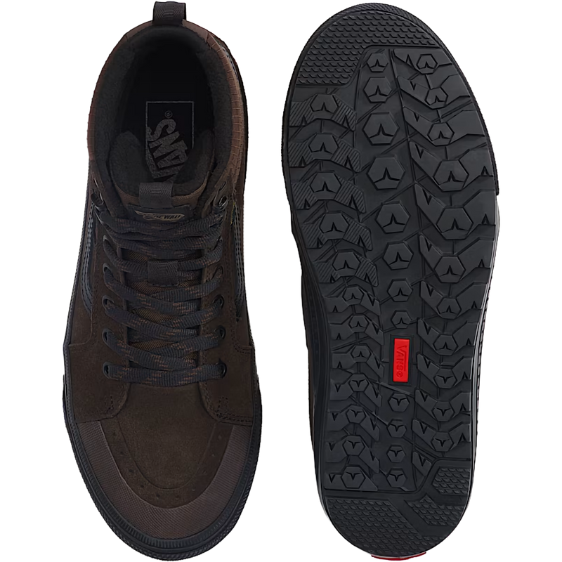 Men's MTE Sk8-Hi Waterproof Insulated, Vans Men's MTE Sk8-Hi Waterproof Insulated in 3NI Ripstop Demitasse pair top and bottom