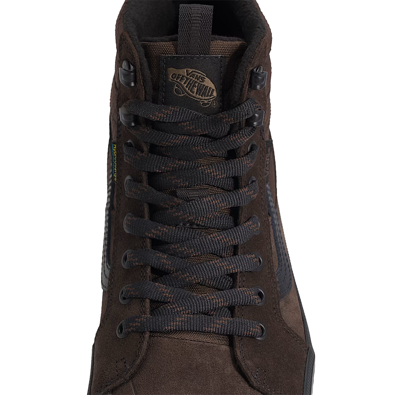 Men's MTE Sk8-Hi Waterproof Insulated, Vans Men's MTE Sk8-Hi Waterproof Insulated in 3NI Ripstop Demitasse front laces