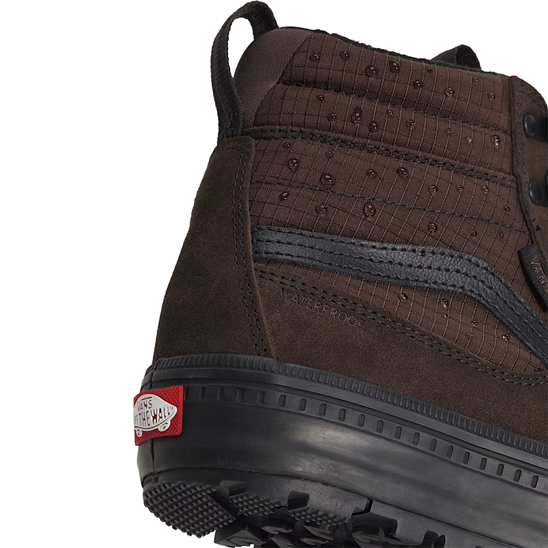 Men's MTE Sk8-Hi Waterproof Insulated, Vans Men's MTE Sk8-Hi Waterproof Insulated in 3NI Ripstop Demitasse heel