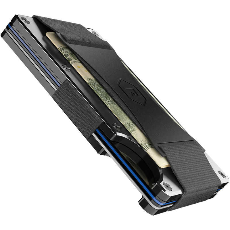 Aluminum Wallet with Cash Strap, Ridge Aluminum Wallet with Cash Strap side