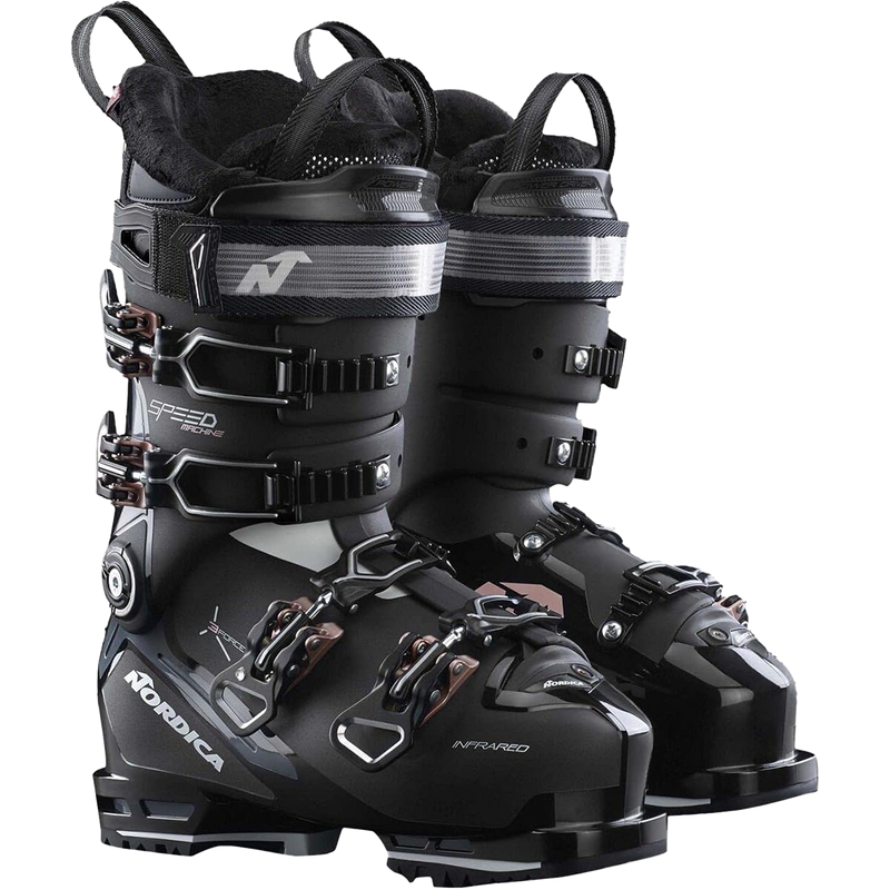 Women's Speedmachine 3 115, Nordica women's Speedmachine 3 115 3/4 view pair