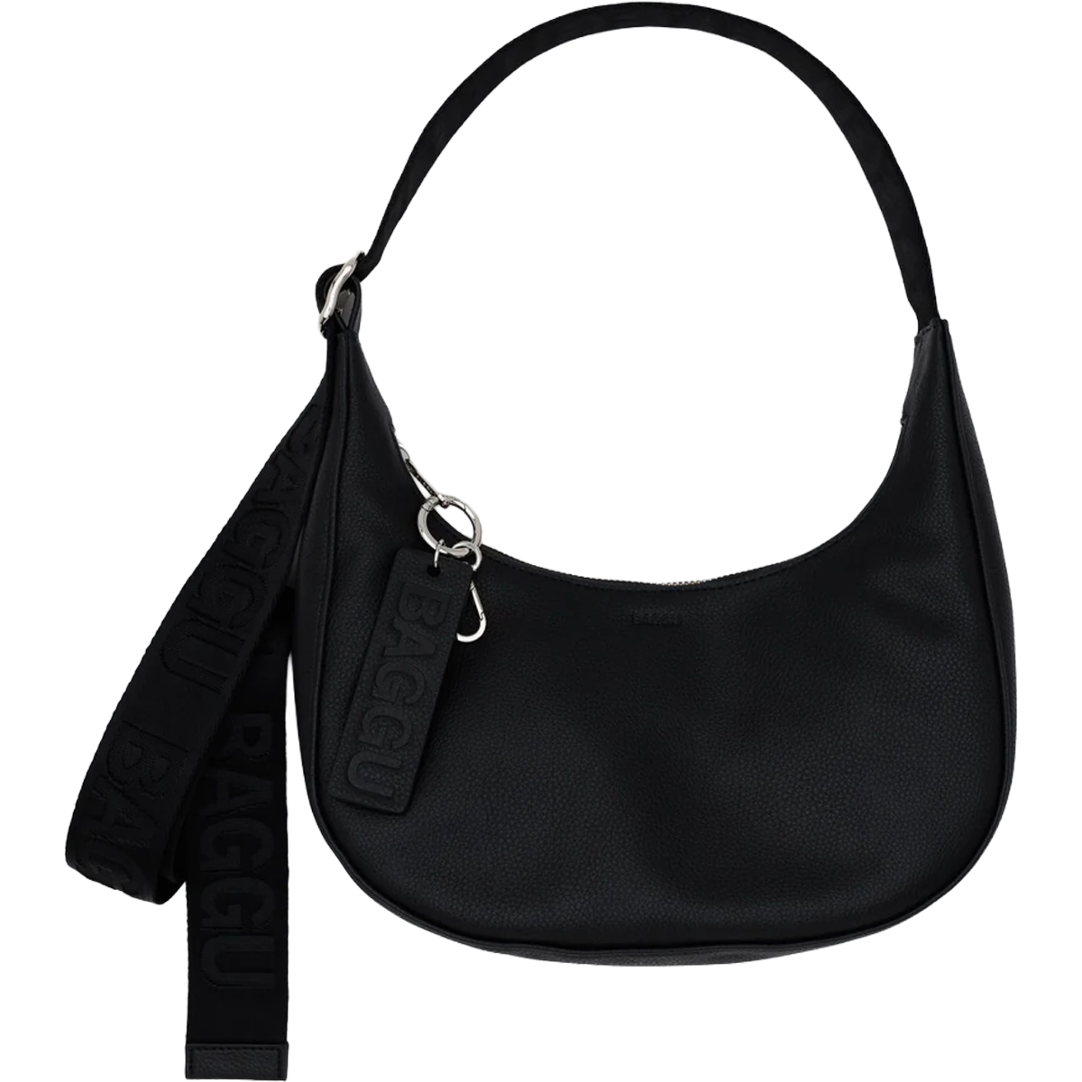 Small Recycled Leather Crescent Bag alternate view