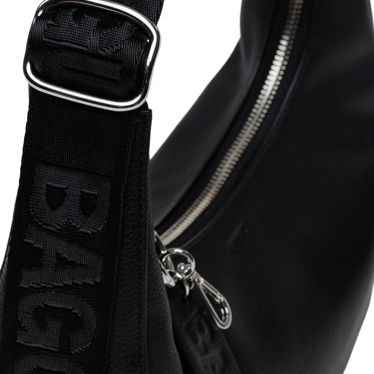 Small Recycled Leather Crescent Bag alternate view