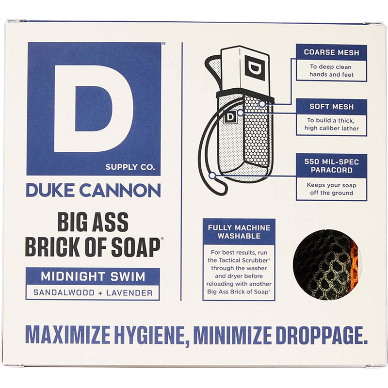 Midnight Swim Tactical Bundle, Duke Cannon Midnight Swim Tactical Bundle back of package