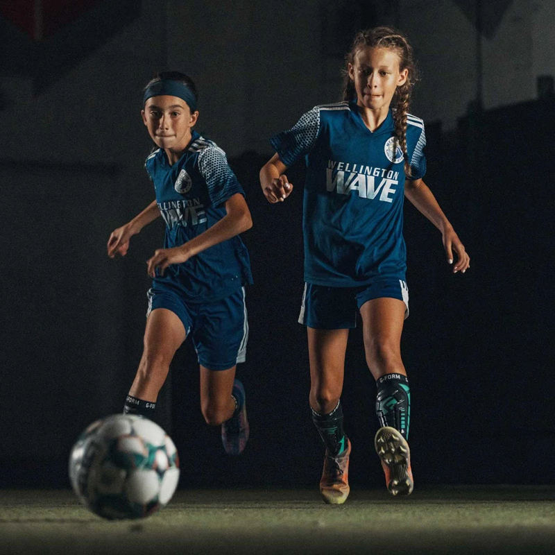 Youth Pro-S Vento Shin Guards, G-Form Youth Pro-S Vento Shin Guard Lifestyle