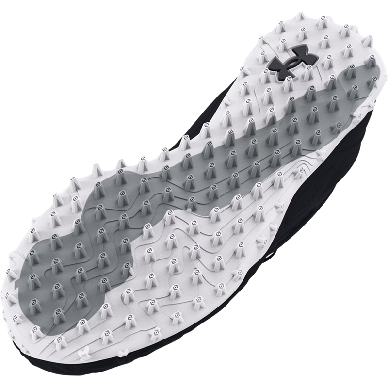 Youth Yard Turf 3.0 Baseball Cleats, Under Armour Youth Yard Turf 3.0 Baseball Cleats in Black/White bottom