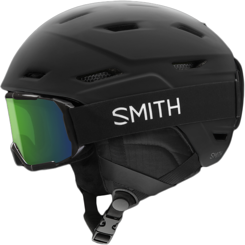 Prospect Jr. MIPS, Smith Sport Optics Prospect Jr. MIPS in Matte Black left side with goggles