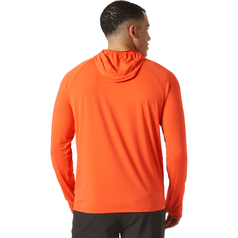 Men's Shine Solen 1/2 Zip Hoodie, Helly Hansen Women's Shine Solen 1/2 Zip Hoodie back on model