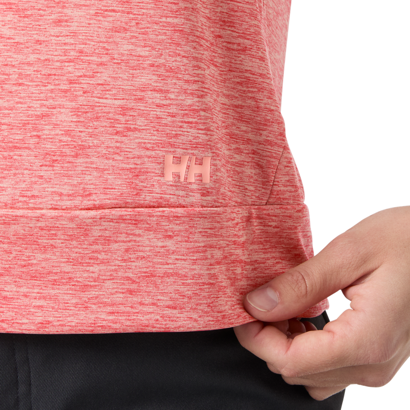 Women's Sval Long Sleeve Shirt, Helly Hansen Women's Sval LS Shirt in 064-Cascadia Pink logo