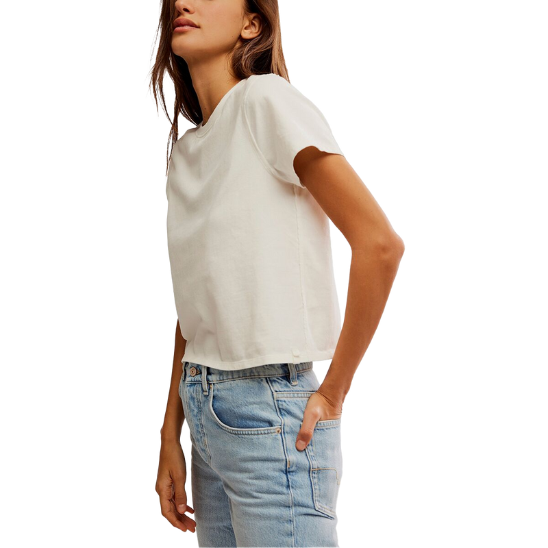 Women's Everyday Tee, Free People Women's Everyday Tee in 1103-Clean Ivory front left