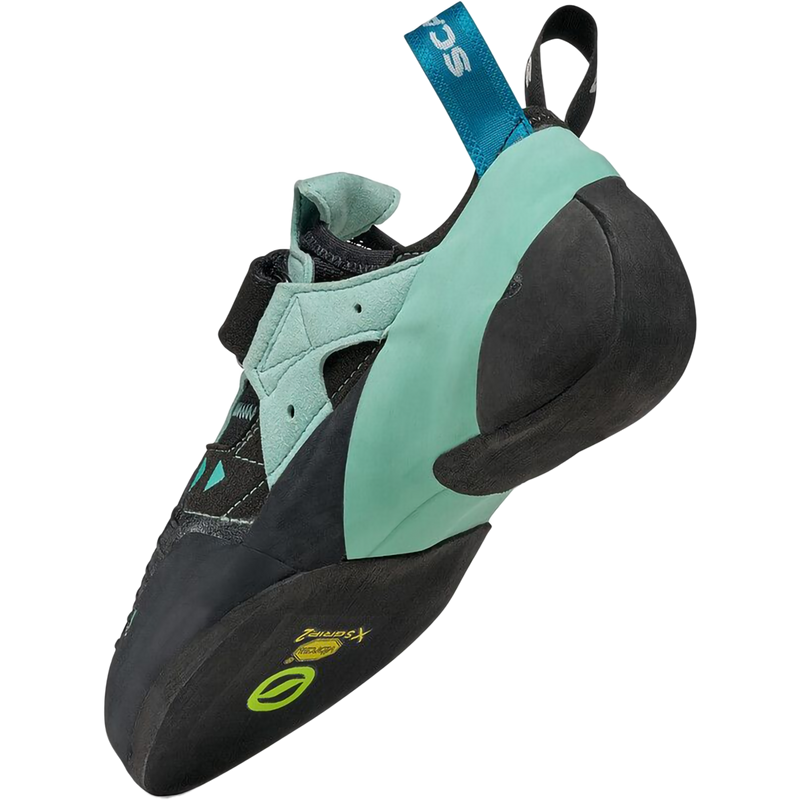 Women's Instinct VS, Scarpa Women's Instinct VS in Black Aqua right rear