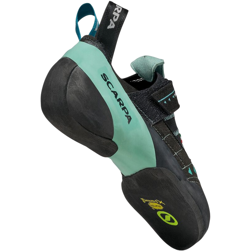 Women's Instinct VS, Scarpa Women's Instinct VS in Black Aqua right rear