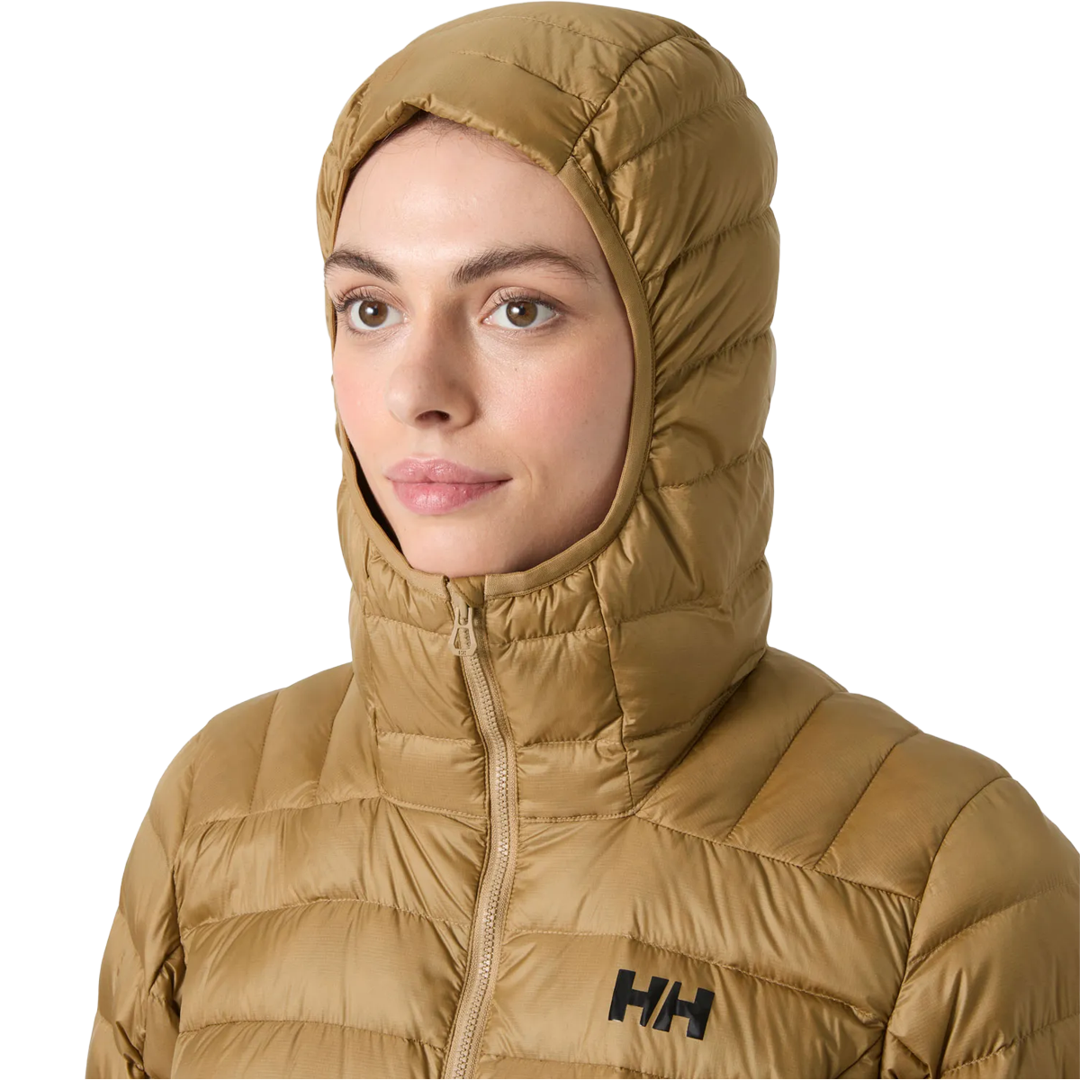 Helly Hansen Women's Verglas Hooded Down 2.0 in  Elmwood hood detail