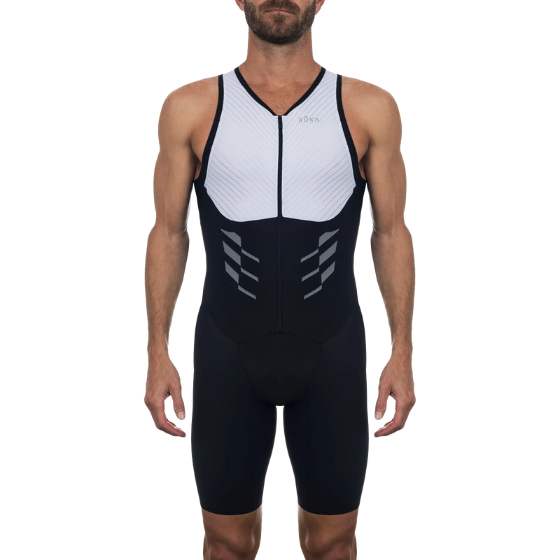 Men's Elite Aero II Sleeveless Tri Suit, ROKA Multisport Men's Elite Aero II Sleeveless Tri Suit front