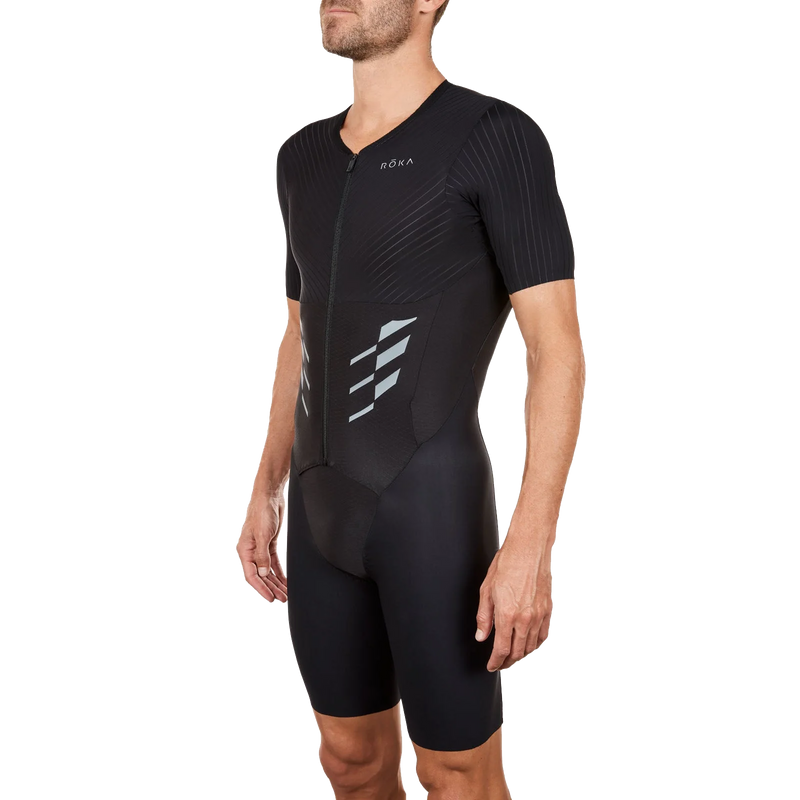 Men's Elite Aero II Short Sleeve Tri Suit, ROKA Multisport Men's Elite Aero II Short Sleeve Tri Suit side