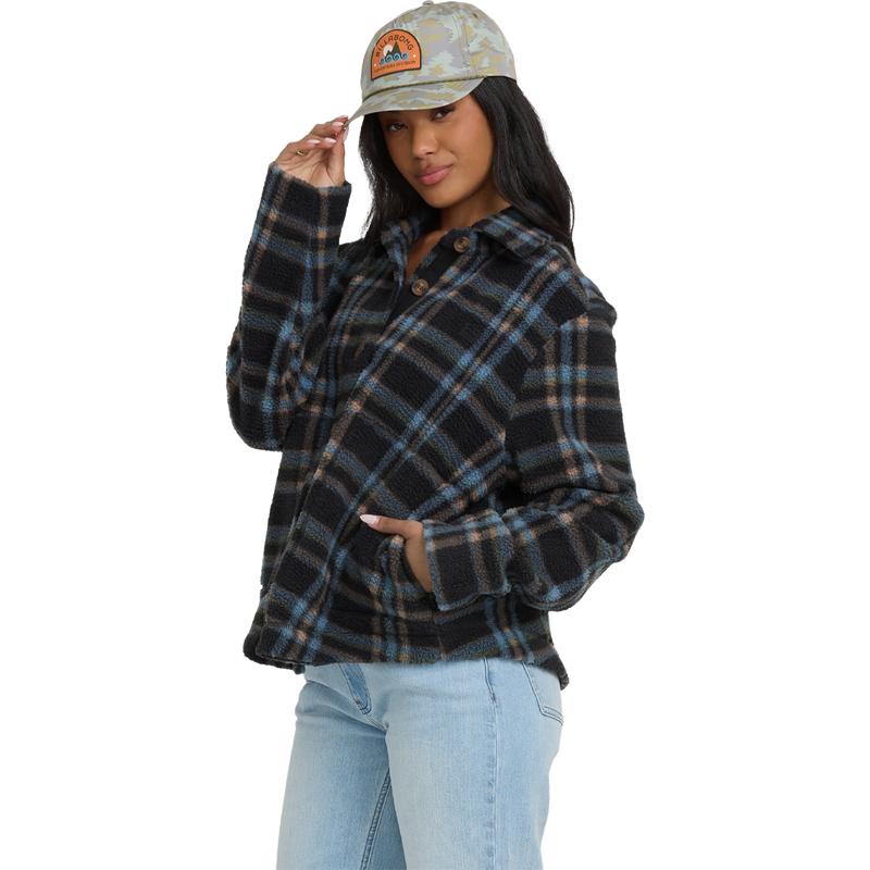 Women's Breezy Fleece Shacket, Billabong Women's Breezy Fleece Shacket pocket