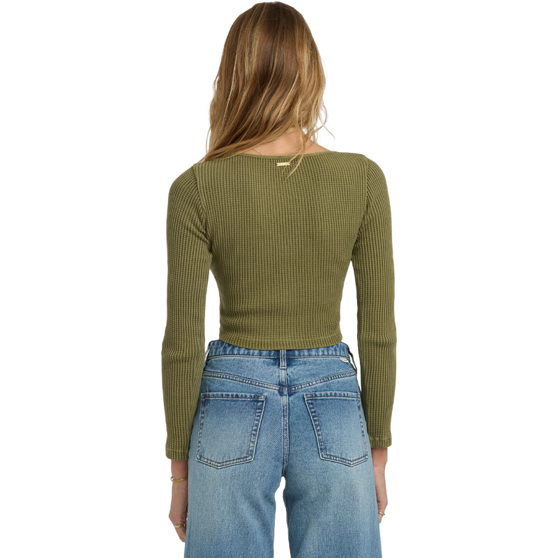 Women's Paxton Long Sleeve Knit Top, Billabong Women's Paxton Long Sleeve Knit Top back