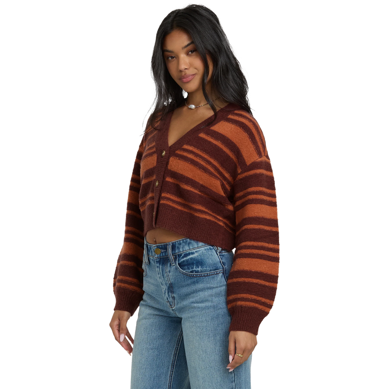 Women's Something About It Cardi, Billabong Women's Something About It Cardi 3/4 Front