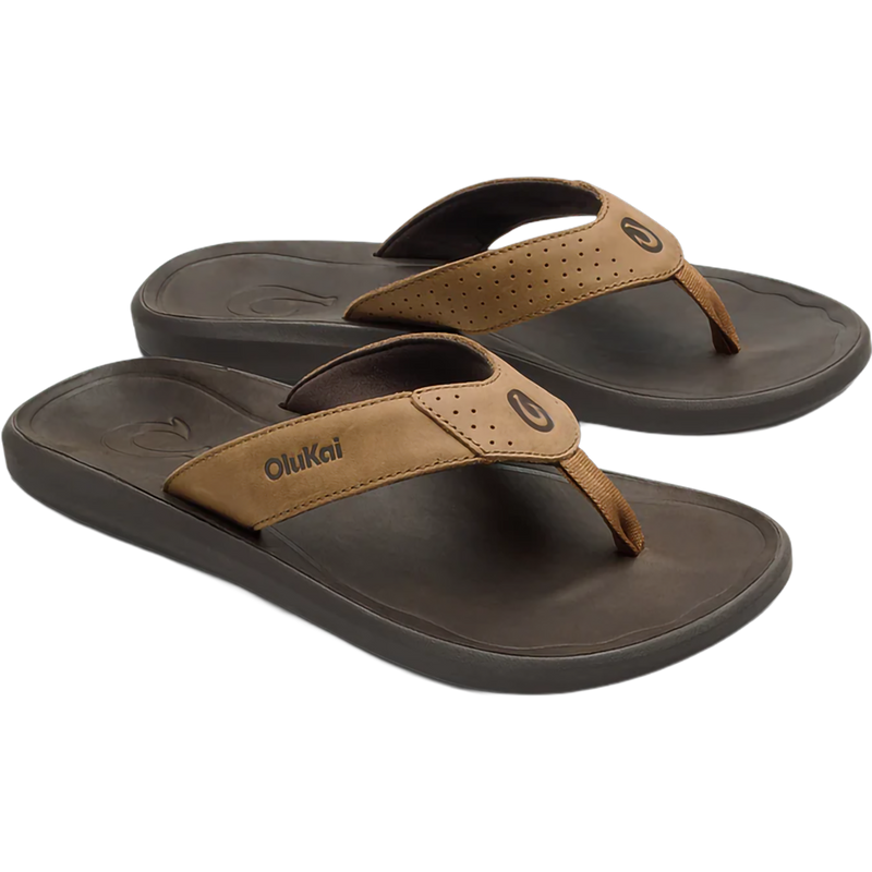 Men's Pili, Olukai Men's Pili in 3448-Tan/Dark Java pair