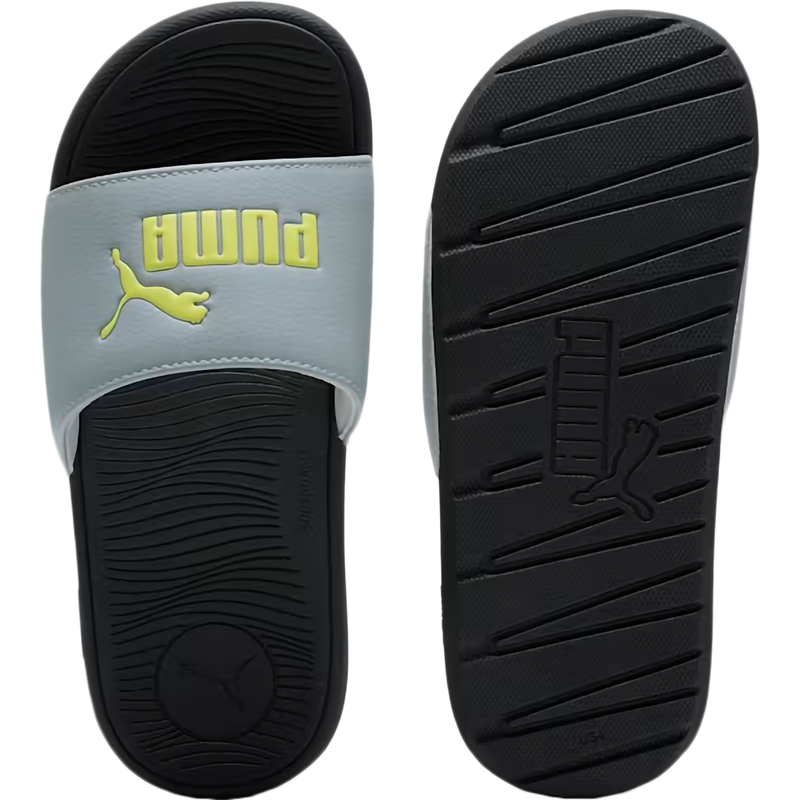 Youth Cool Cat 2.0 Preschool, Puma Youth Cool Cat 2.0 in 26-Cool Mid Gray/Lime Sheen/Puma Black pair top and bottom