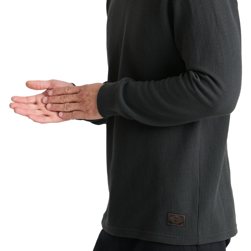 Men's Well Worn Thermal, Roark Men's Well Worn Thermal Long Sleeve Tee side detail