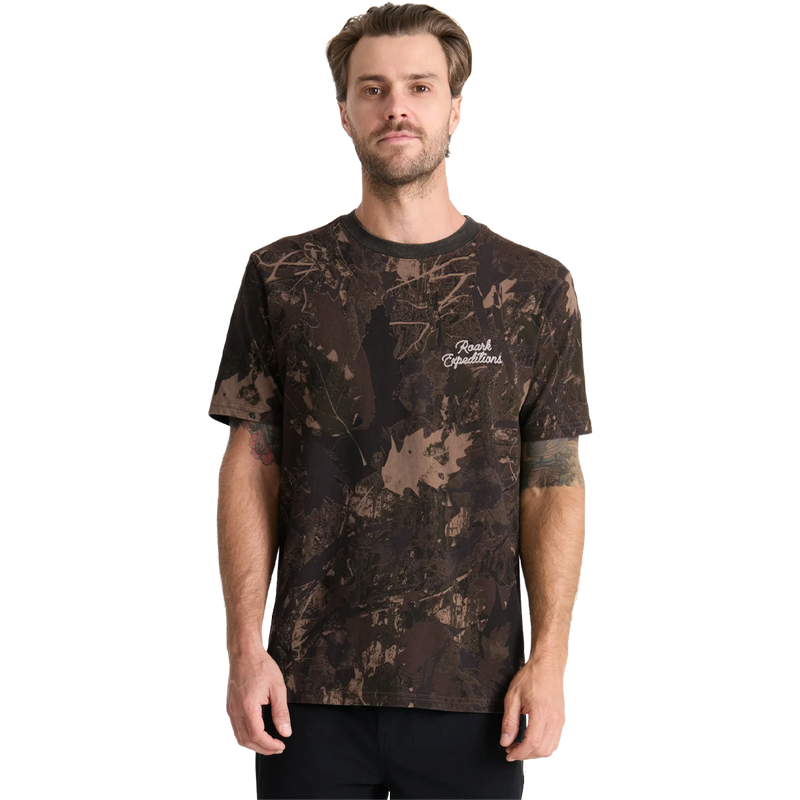 Men's Forest Camo Tee, Roark Forest Camo Premium Tee front on model