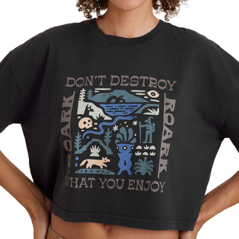 Women's Enjoy Andes Cropped Boxy Tee, Roark Women's Enjoy Andes Cropped Boxy Tee Front