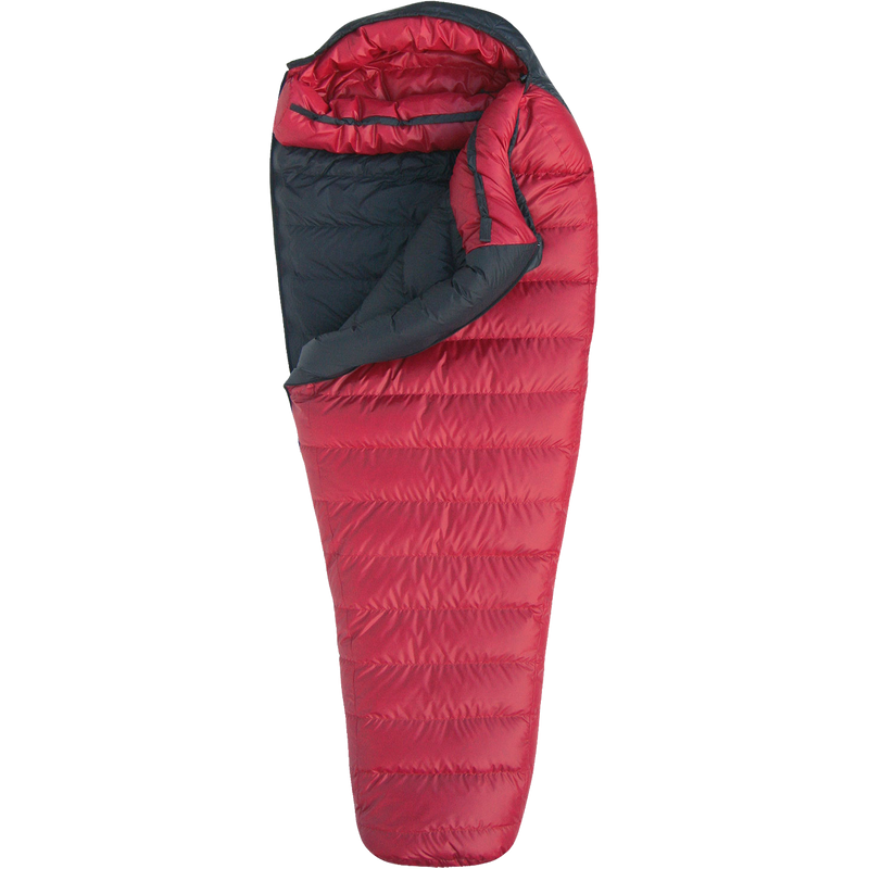 Apache MF 6'0", Western Mountaineering Apache MF 6'0" in Cranberry/Black unzipped
